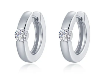 0.34 ctw High Polish Huggies: Rental