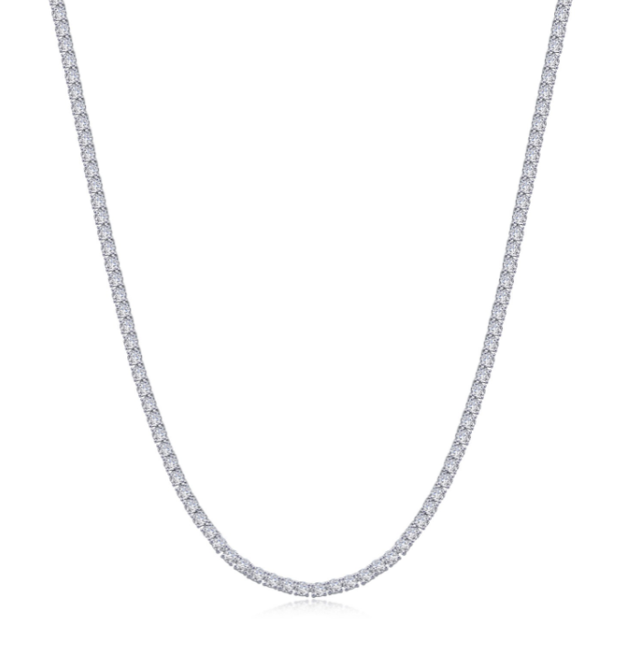 14.5 Carat White Gold Tennis Necklace: Rental