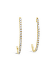 Diamond J-Hoop Earrings 1/2 CT