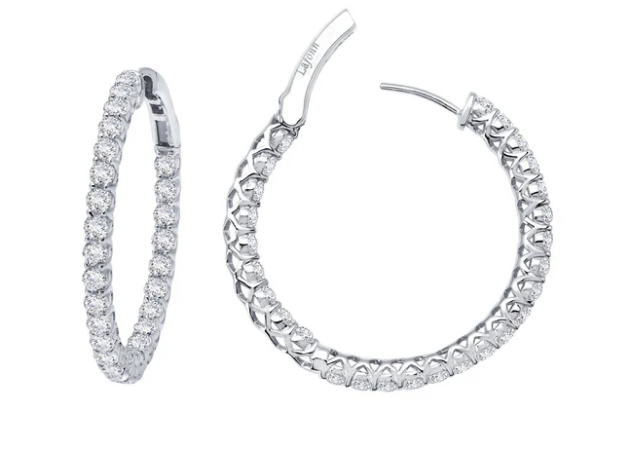 2.00 Carat Elizabeth Inside-Out Hoops: Rental
