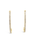 Diamond J-Hoop Earrings 1/2 CT
