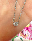 Suzy Q Solitaire Bezel Necklace