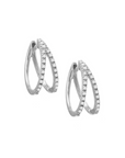 Double-Row Diamond Hoops
