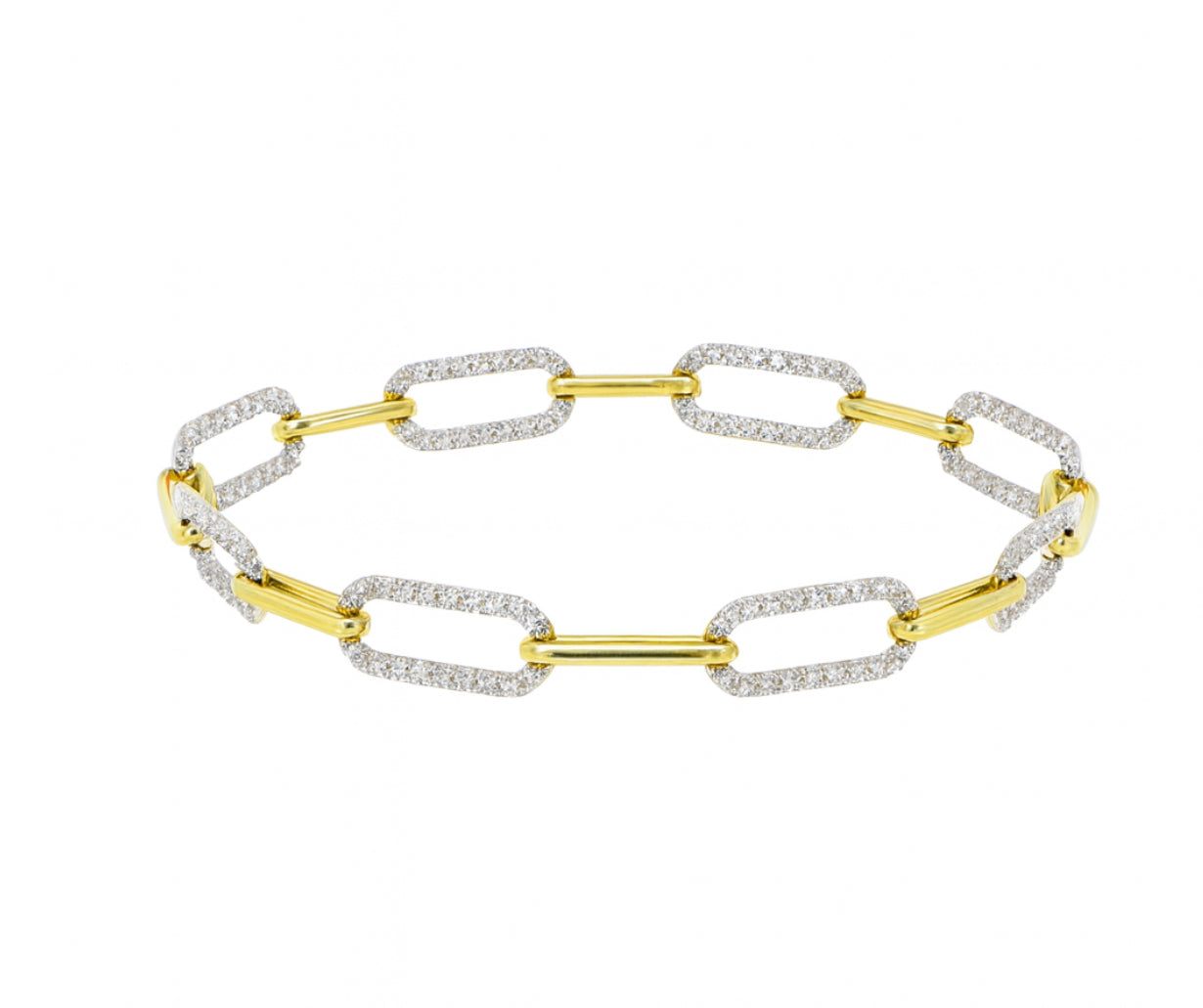 14k Linked Diamond Bracelet