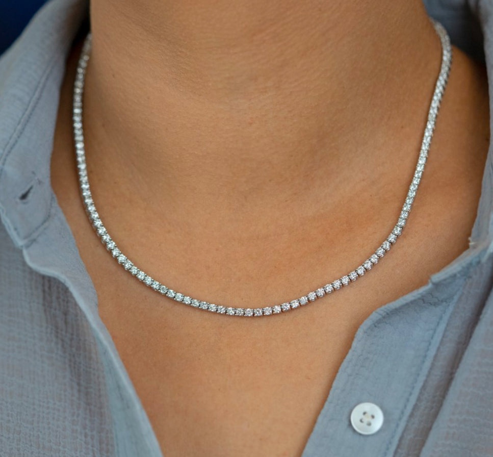 Can't Hide Love Lab Tennis Necklace 4ctw