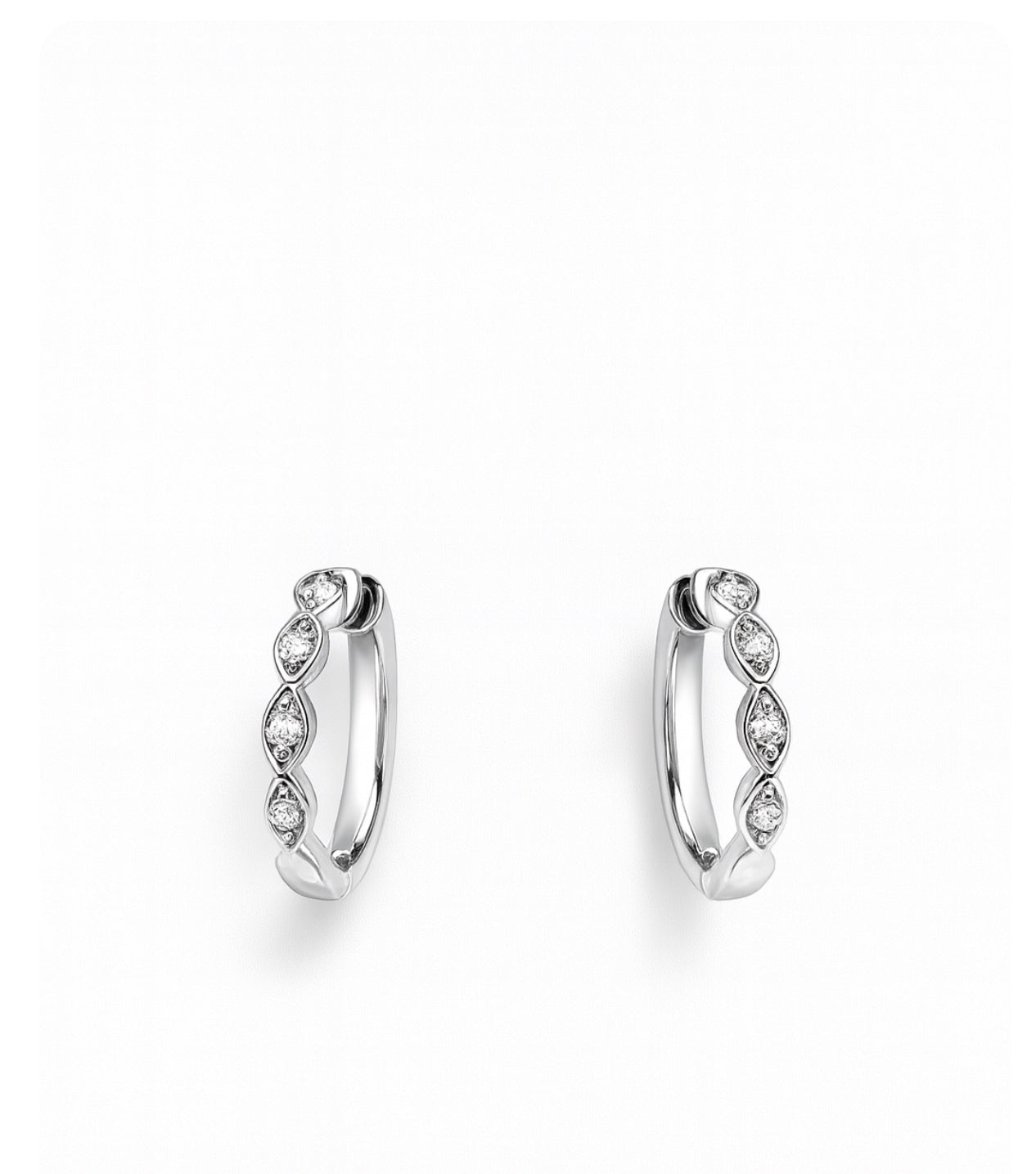 White Goldie Drops Earrings