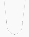 Just The Three Of Us Round Bezel Diamond Necklace