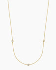 Just The Three Of Us Round Bezel Diamond Necklace