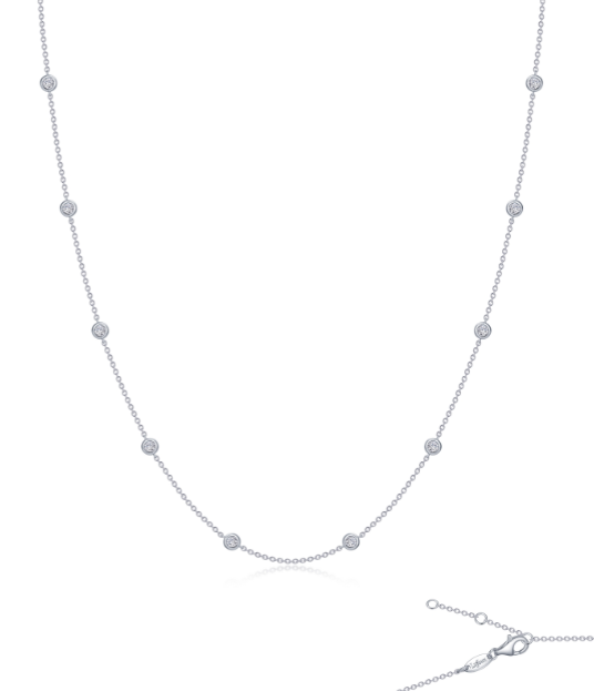 1.10 Carat Bezel Station Necklace: Rental
