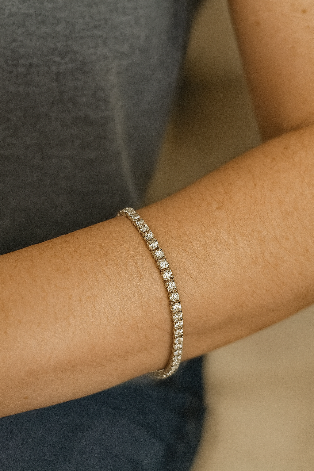 2.50 CT Lab WG Tennis Bracelet