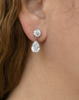 4.92 Carat Pear Drop Earrings: Rental