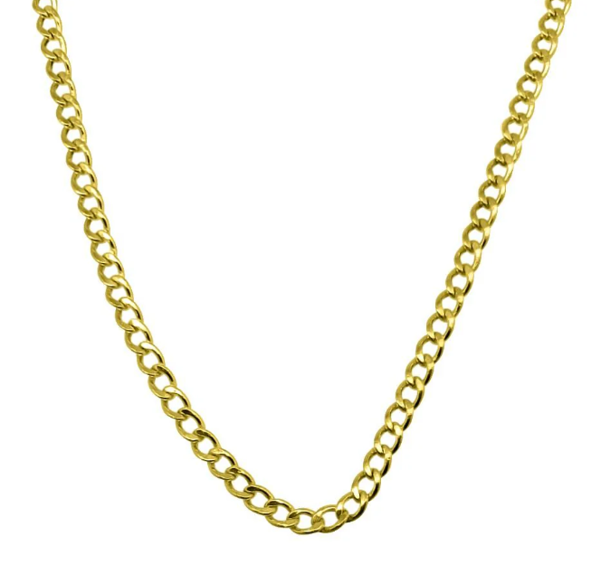 10k Yellow Gold 2mm Cuban Chain