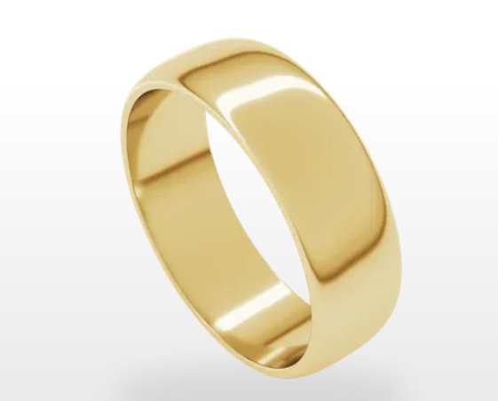10K Yellow Gold 6MM LW Standard Fit Gent's Band Size 9.5 Long