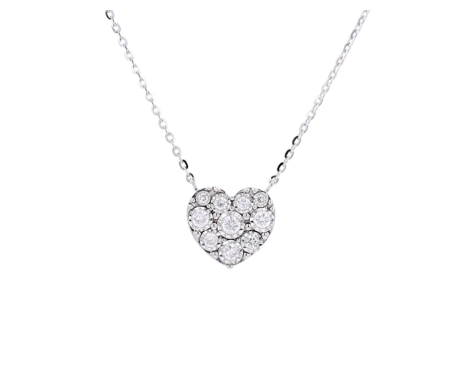 Cluster Heart Necklace