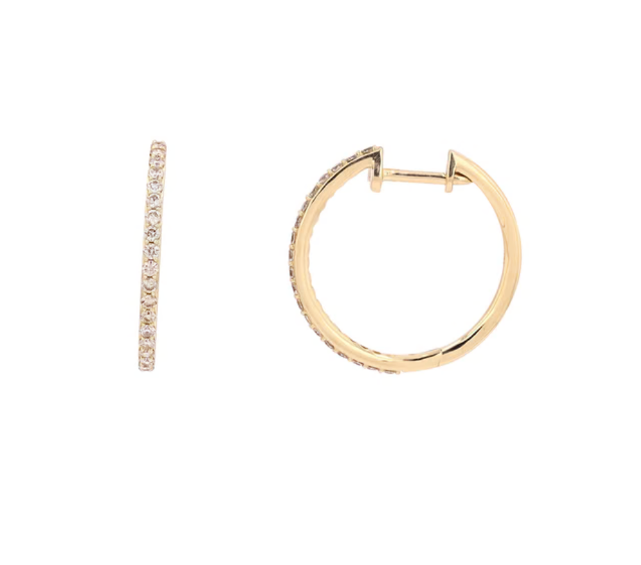 Diamond Hoop Earrings
