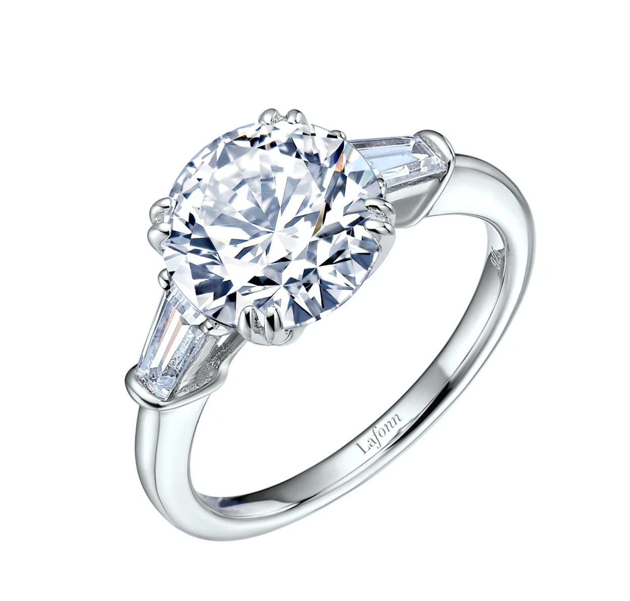 4.51 Carat Three-Stone Engagement Ring: Rental