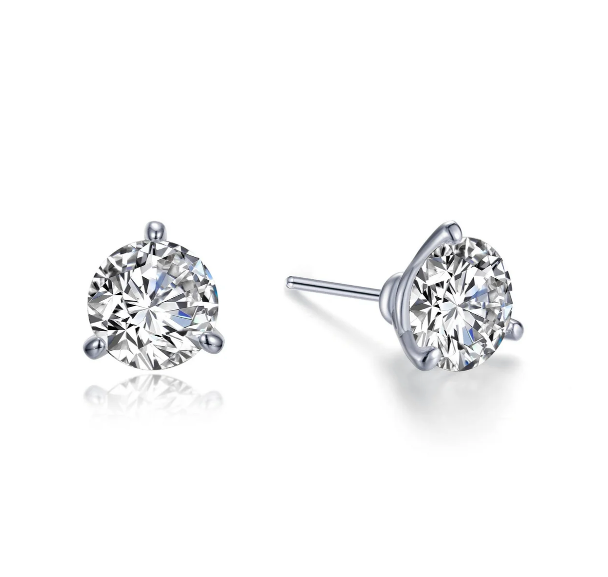 2.50 Carat Solitaire Stud Earrings: Rental
