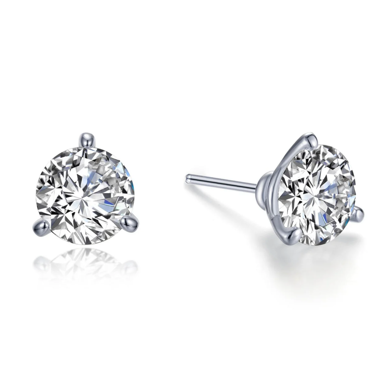 4 Carat Solitaire Stud Earrings: Rental