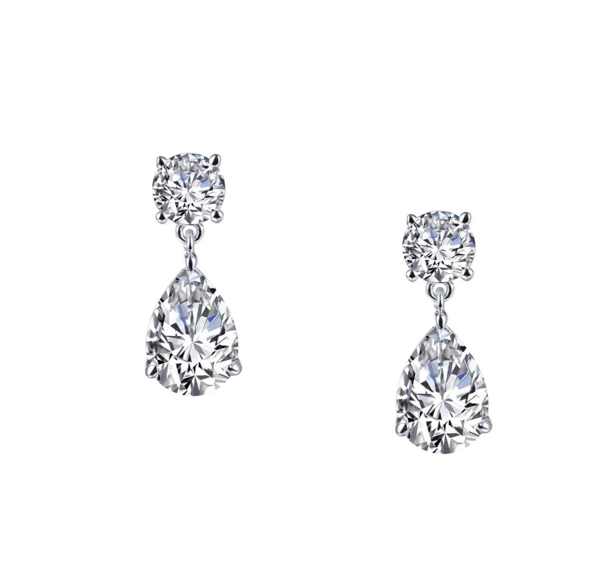 4.92 Carat Pear Drop Earrings: Rental