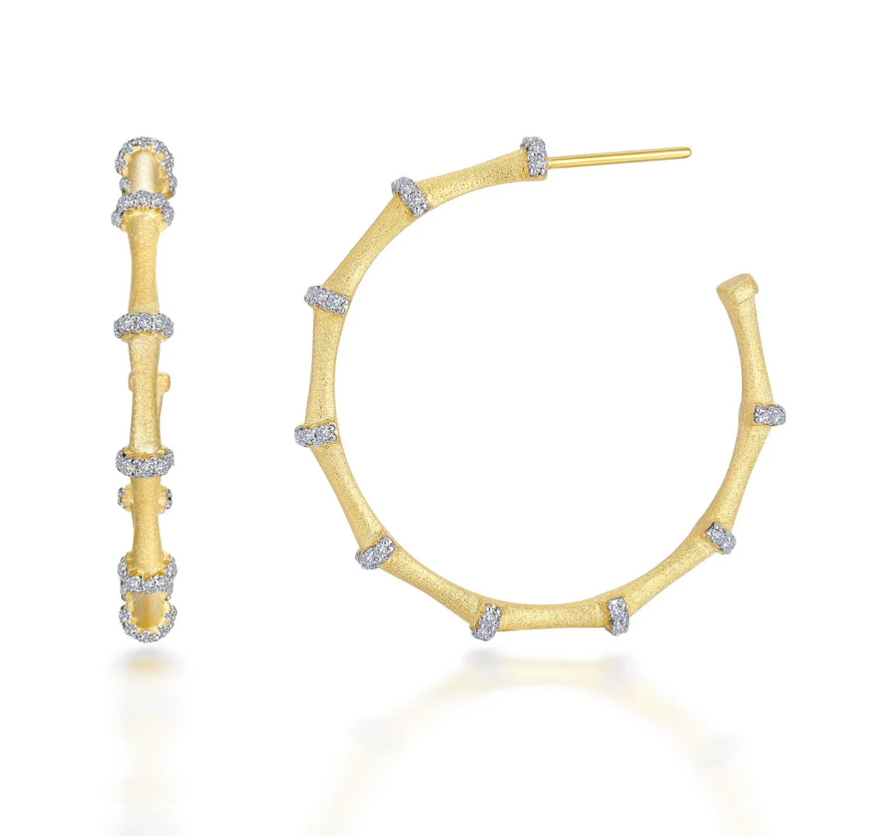 Elegant Bamboo Hoop Earrings: Rental