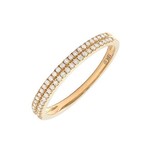 18K Yellow Gold Pave Band