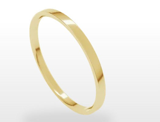 14K YG 1.5mm Flat Band