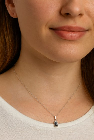 Blue Flame Pendant Necklace