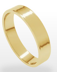 14K YG Standard Weight, Standard Fit Band