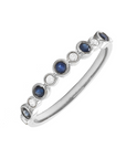 Bezel Set Sapphire & Diamond Band