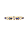 Alternating Sapphire and Diamond Ring