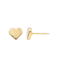Flat Heart Stud Earrings