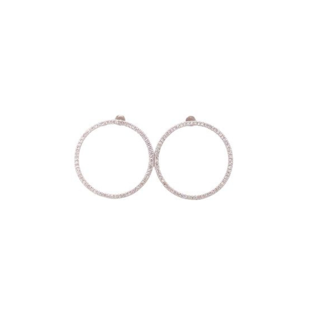 Diamond Circle Earrings 1/4 CT