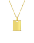 Golden Keepsake Engravable Necklace