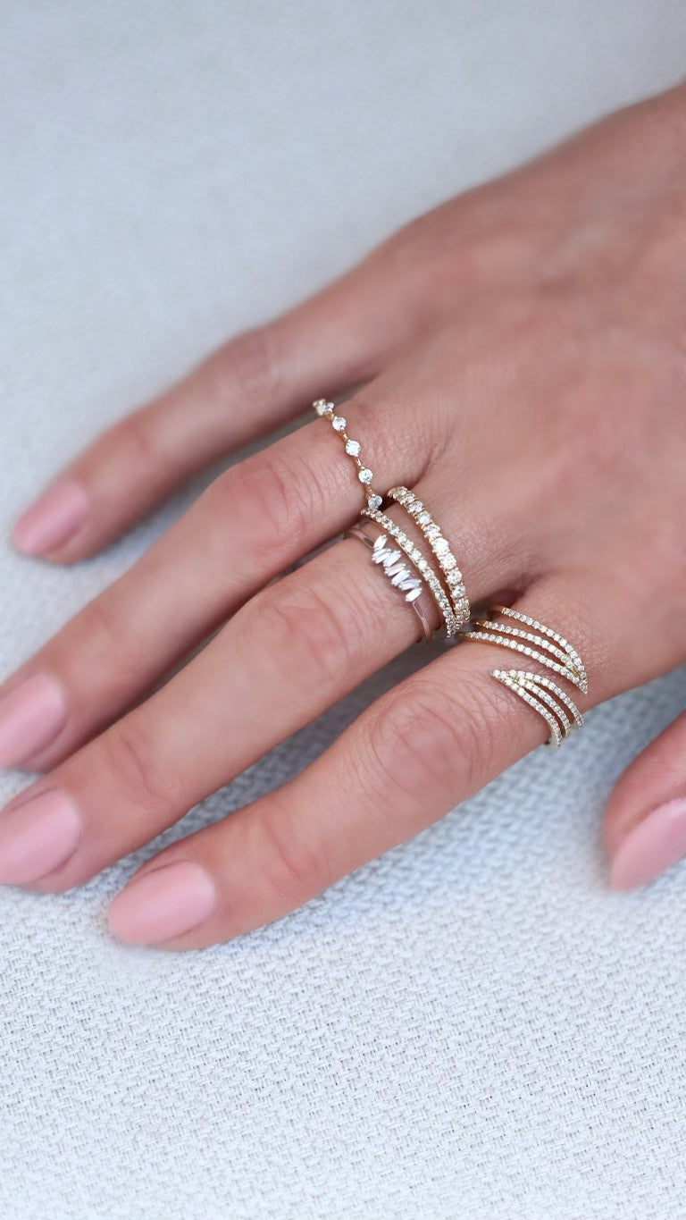 Baguette Bar Diamond Ring