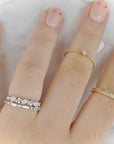 Kite Beaded Diamond Ring