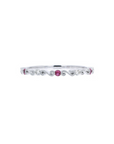 Ruby and Diamond Scroll Band