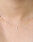Just The Three Of Us Round Bezel Diamond Necklace