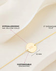 Say My Name Engravable Gold Disc Bracelet