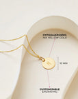 Golden Story Engravable Charm Necklace