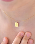 Golden Keepsake Engravable Necklace