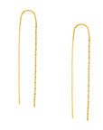 Bead and Rice Threader Earrings