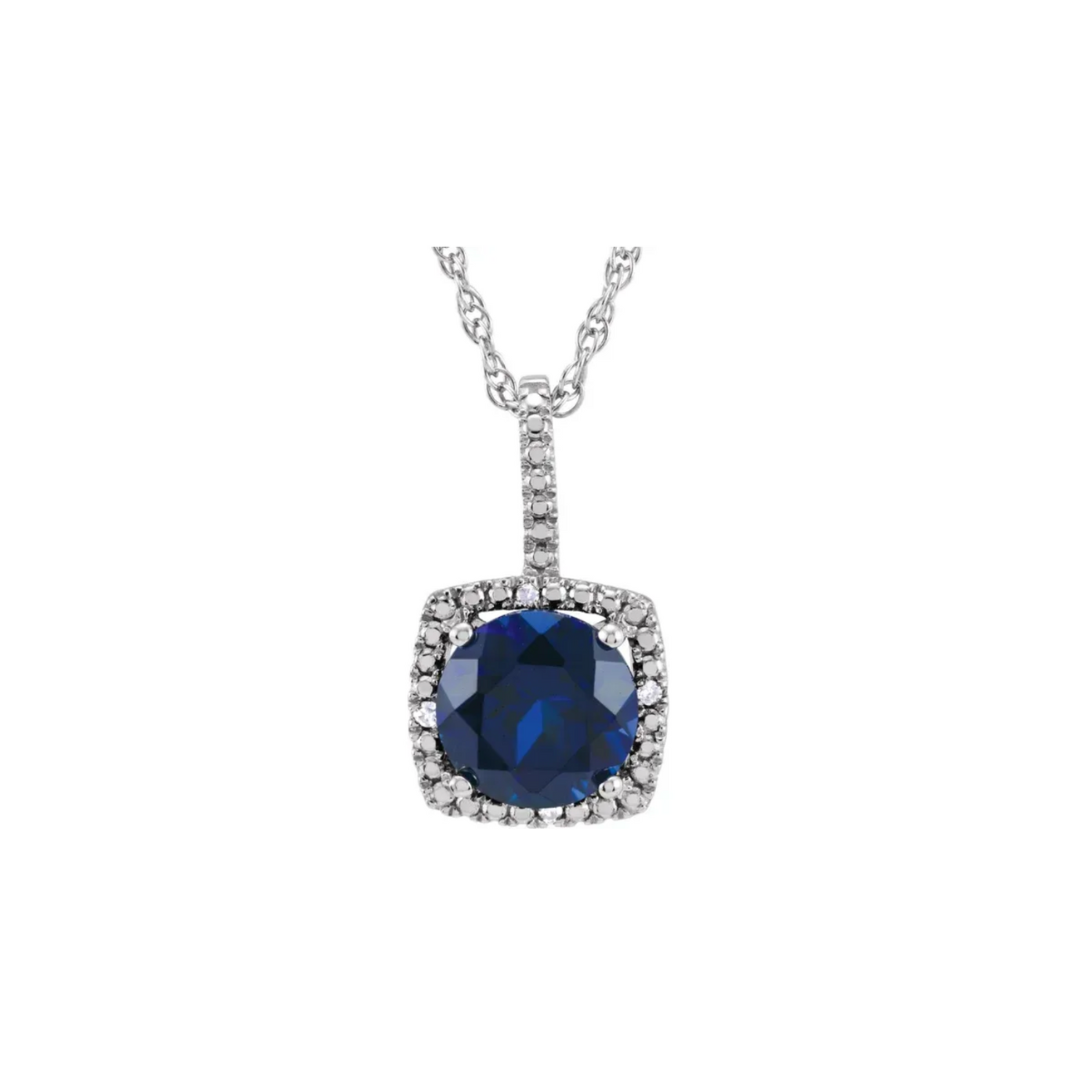 Lab-Created Sapphire Necklace