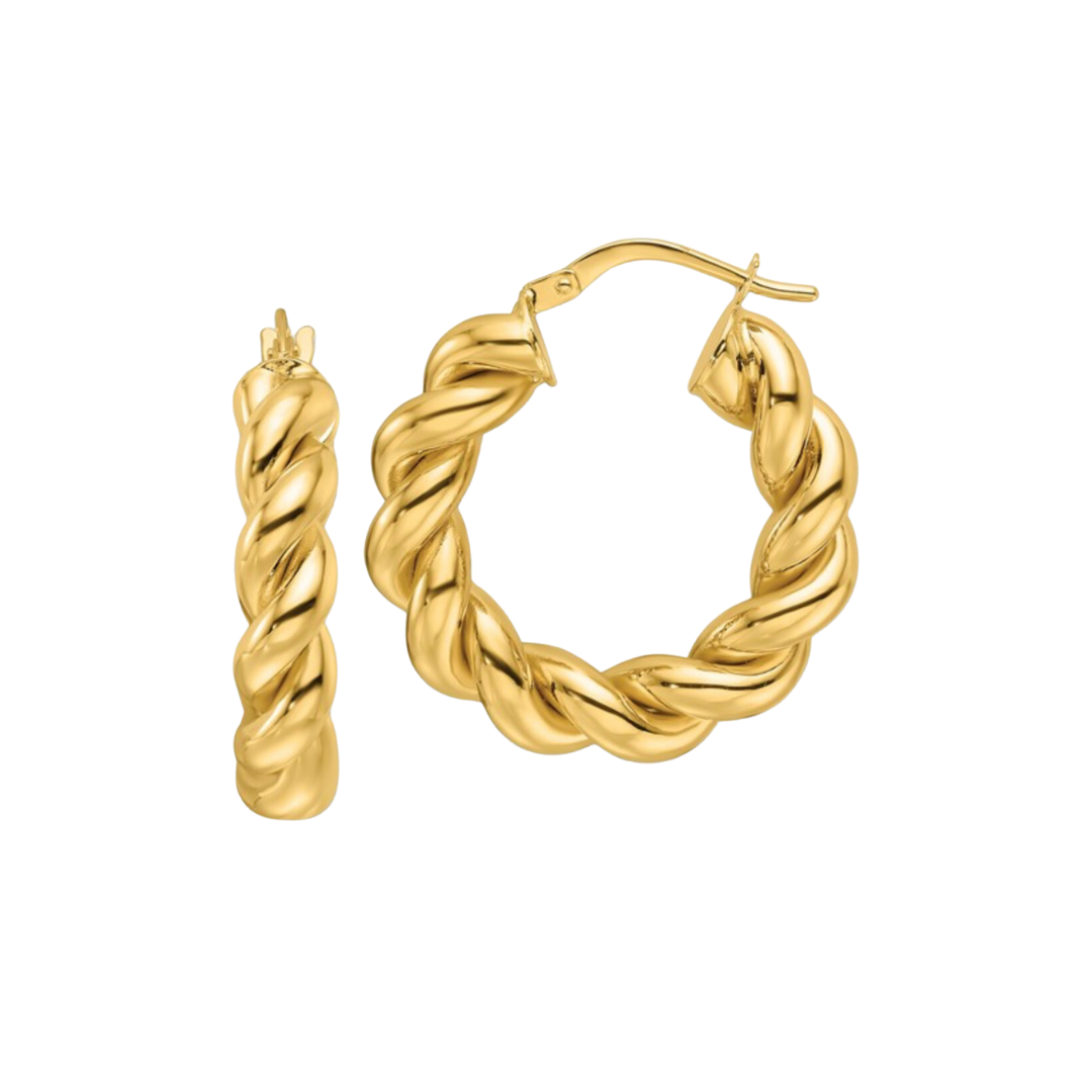 Twisted Round Hoops