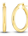 Puffy: 20mm Gold Tube Hoop Earring