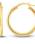 Puffy: 20mm Gold Tube Hoop Earring