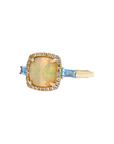 Opal and Topaz Decorative Ring