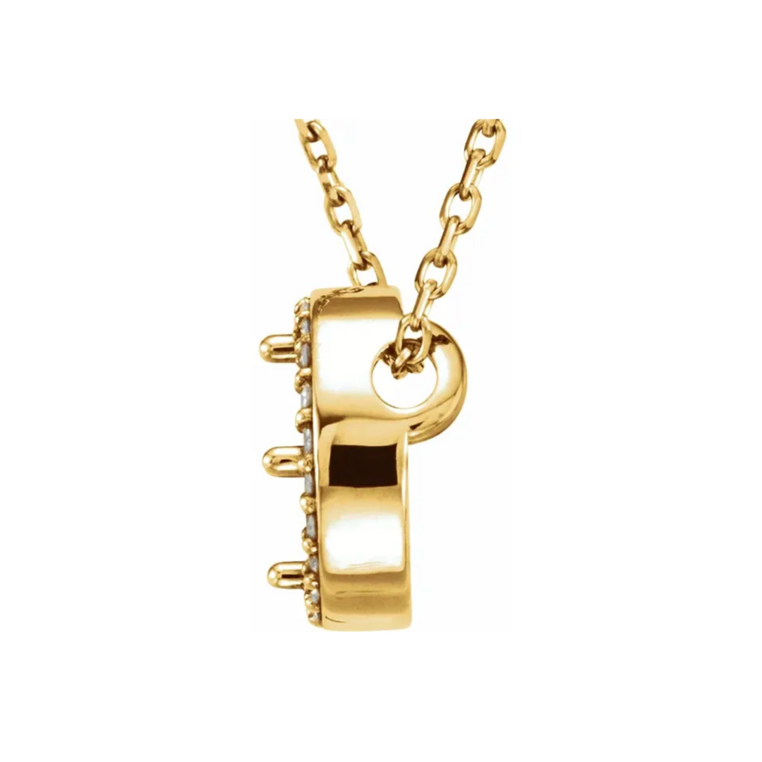 Semi-Set Diamond Necklace 3.4mm