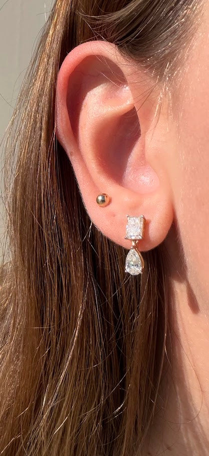 Drop Diamond Earrings