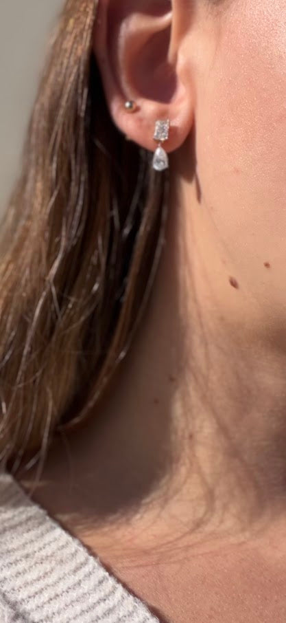 Drop Diamond Earrings