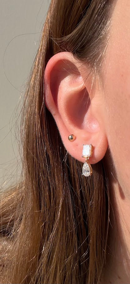 Drop Diamond Earrings